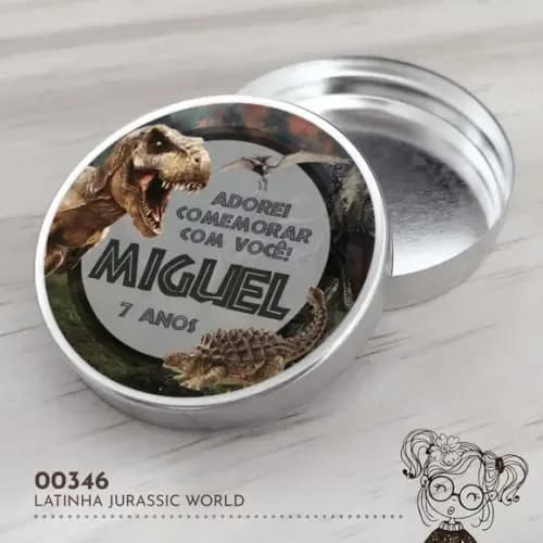 Latinha Adesivada Jurassic World - 00346
