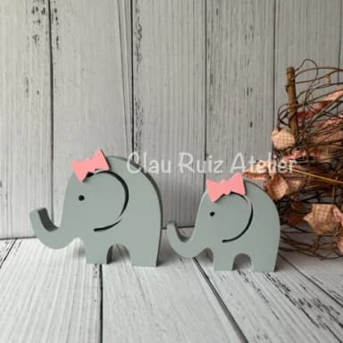 Elefantinhas Dupla - Decoração Bebê