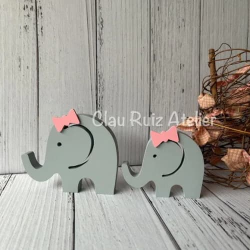 Elefantinhas Dupla - Decoração Bebê