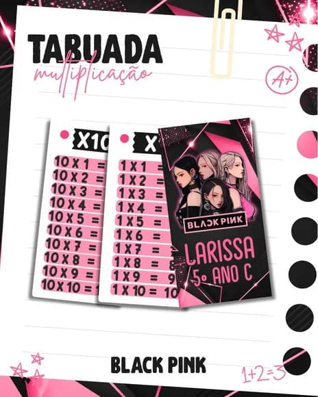 Chaveiro Tabuada Personalizada