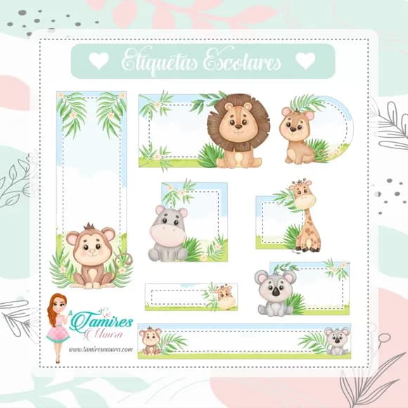 60 Etiquetas Escolares Personalizadas Prova D'agua