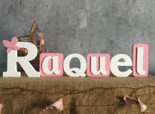 Letras de MDF -Nomes Blocos Borboleta