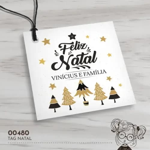 Tag Quadrada Natal - 00480