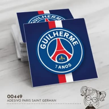 Adesivo Quadrado Paris Saint German - 00449