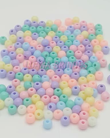 Bolinhas Coloridas de Acrílico - 6mm - pct com 150 unidades