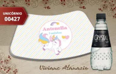 Rótulo Água Crystal Vip Unicórnio - 00427