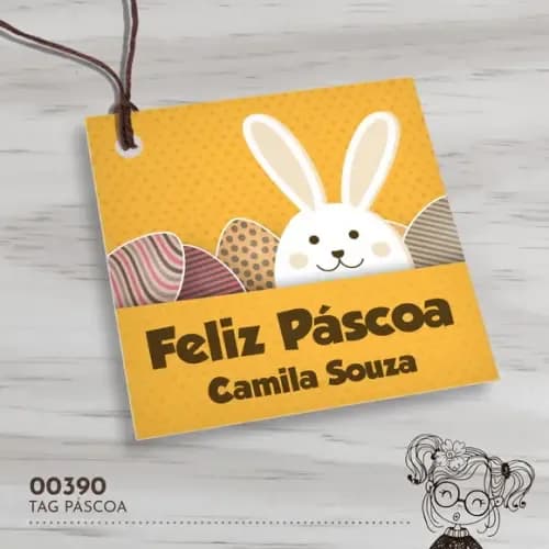 Tag Quadrada Páscoa - 00390