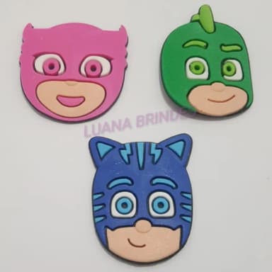 Apliques Emborrachado de Personagens - Pct c/ 6 Unid