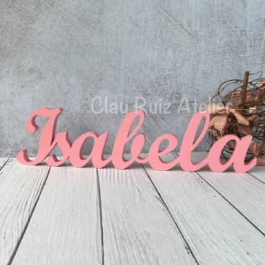 Linha Cursiva -letras Decorativas em mdf Quarto de Bebê