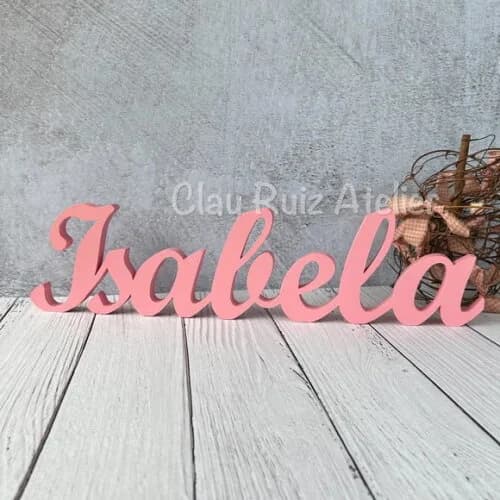 Linha Cursiva -letras Decorativas em mdf Quarto de Bebê