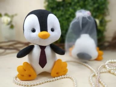 Topo de Bolo - Pinguim Noivo