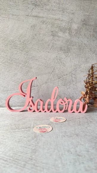 Linha Cursiva -letras Decorativas em mdf Quarto de Bebê
