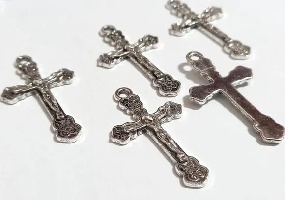 Pingente Crucifixo Prata - 12 Unidades