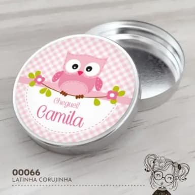 Latinha Adesivada Corujinha - 00066