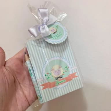 Lembrança Aniversário Bloco c/ Lápis Ovelhinha