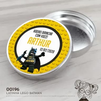 Latinha Adesivada Batman Lego - 00196