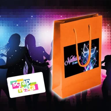 Sacolinha Papel Personalizada Festa Aniversário Balada Neon