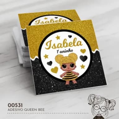 Adesivo Quadrado Queen Bee - 00531
