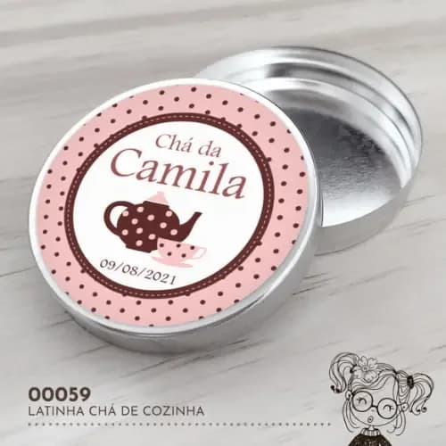 Latinha Adesivada Chá de Cozinha - 00059