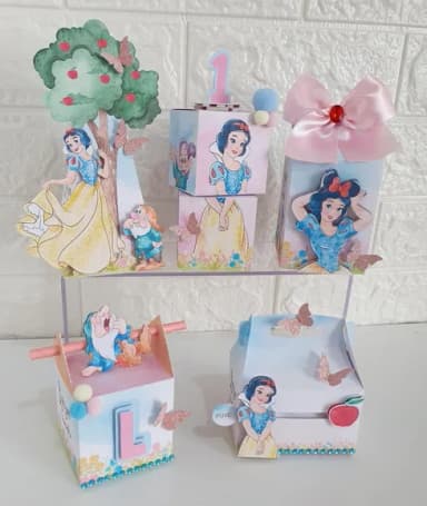 Kit 30 Lembrancinhas Branca de Neve Aquarelada