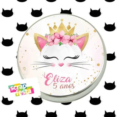 Latinha Personalizada Festa Gatinhos Aquarela