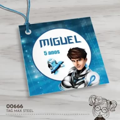 Tag Quadrada Max Steel - 00666
