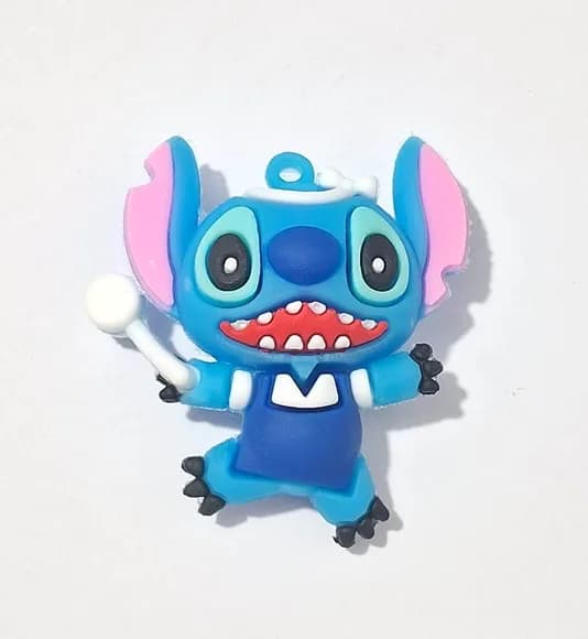Pingente Stitch Emborrachado Pacote com 2 Unidades