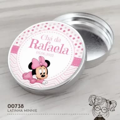 Latinha Adesivada Minnie Baby - 00738