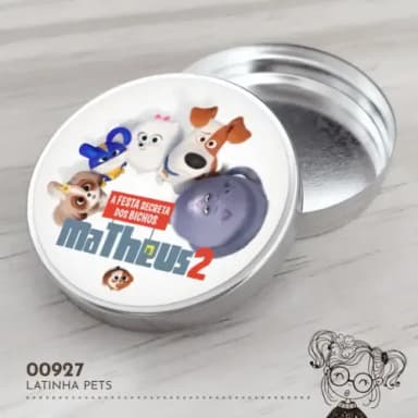 Latinha Adesivada Pets - 00927