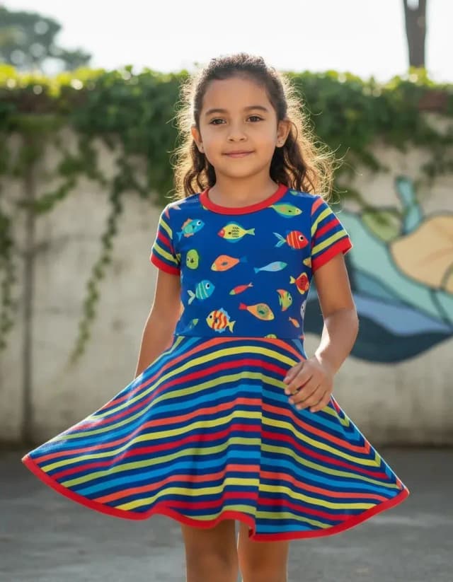 Vestido Infantil Peixinhos