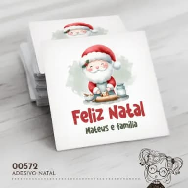 Adesivo Quadrado Natal - 00572