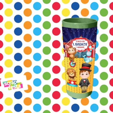60 Copos Long Drink Personalizado Festa Circo