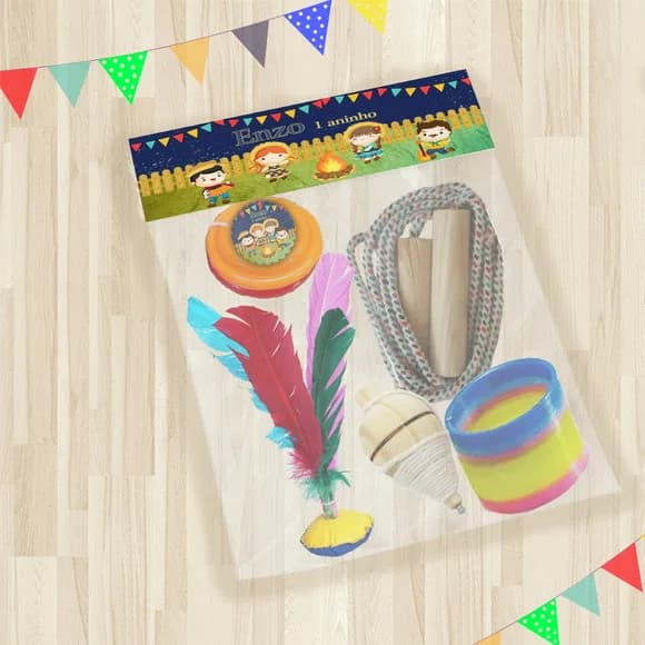 Kit Brinquedo Boa Infância Personalizado Festa Junina Arraiá
