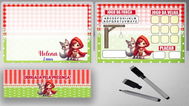 Lousa Magica Personalizada lembrancinhasChapeuzinho Vermelho