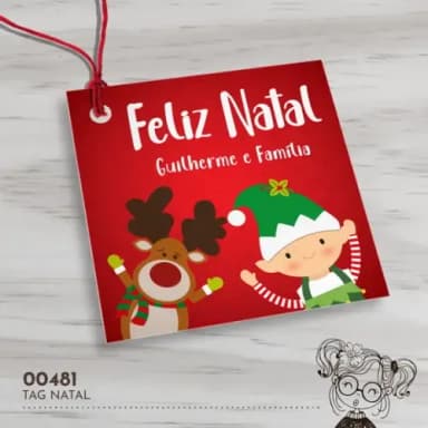 Tag Quadrada Natal - 00481