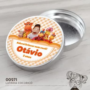 Latinha Adesivada Cocoricó - 00271