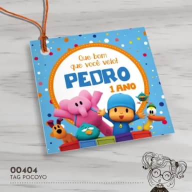 Tag Quadrada Pocoyo - 00404