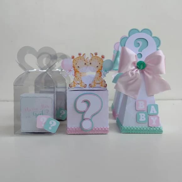 Kit 60 Lembrancinhas Chá Revelação