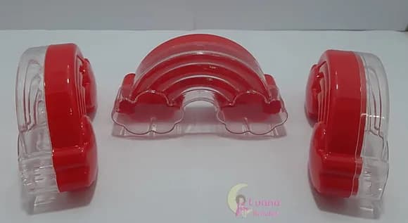 Baleiro Arco Íris Vermelho de acrílico - pct c/5 unidades