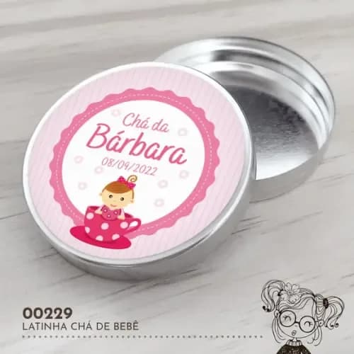 Latinha Adesivada Chá de Bebê - 00229