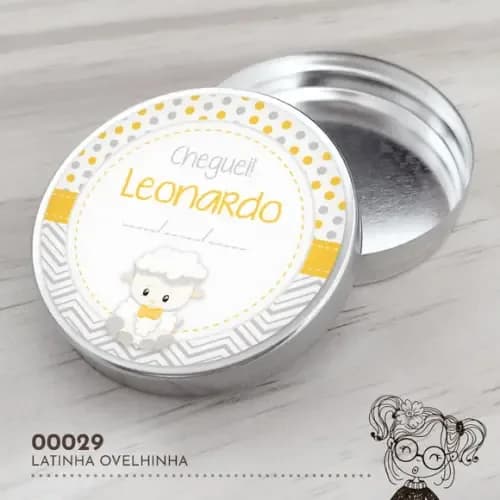 Latinha Adesivada Ovelhinha - 00029