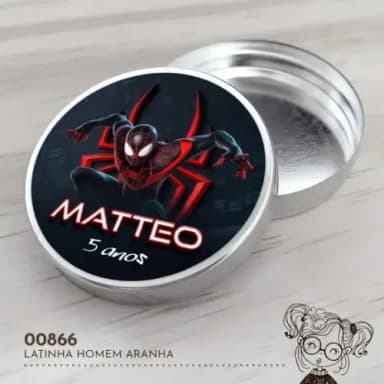 Latinha Adesivada Homem Aranha - 00866