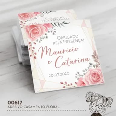 Adesivo Quadrado Casamento - 00617