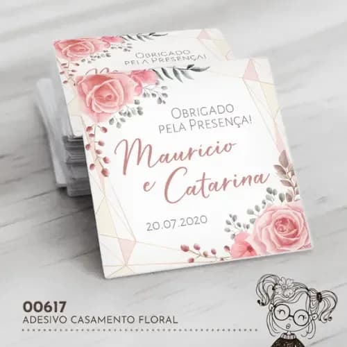 Adesivo Quadrado Casamento - 00617