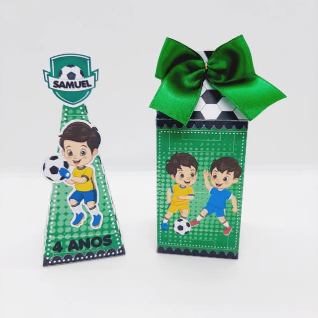PEGUE E MONTE - Kit Festa Personalizado FUTEBOL - Decoração de Festa - Caixinhas Personalizadas