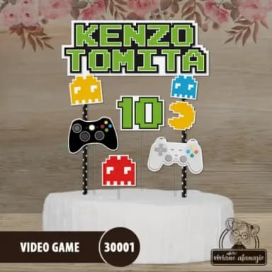 Topo de Bolo Video Game - 30001