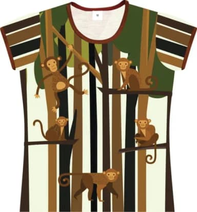 Baby Look Infantil Macacos