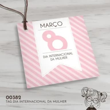 Tag Quadrada Dia Internacional da Mulher - 00382