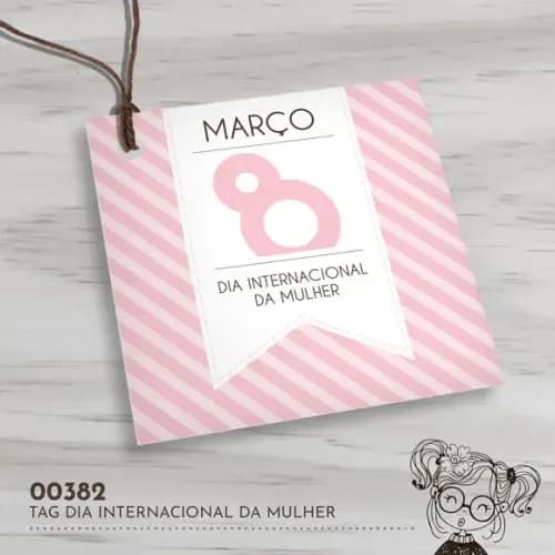 Tag Quadrada Dia Internacional da Mulher - 00382