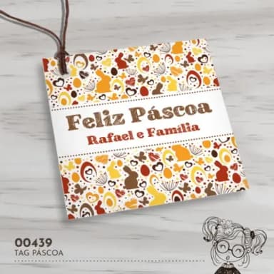 Tag Quadrada Páscoa - 00439